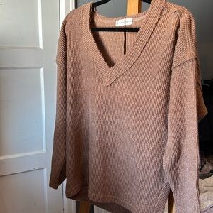 Brown V Neck sweater size M